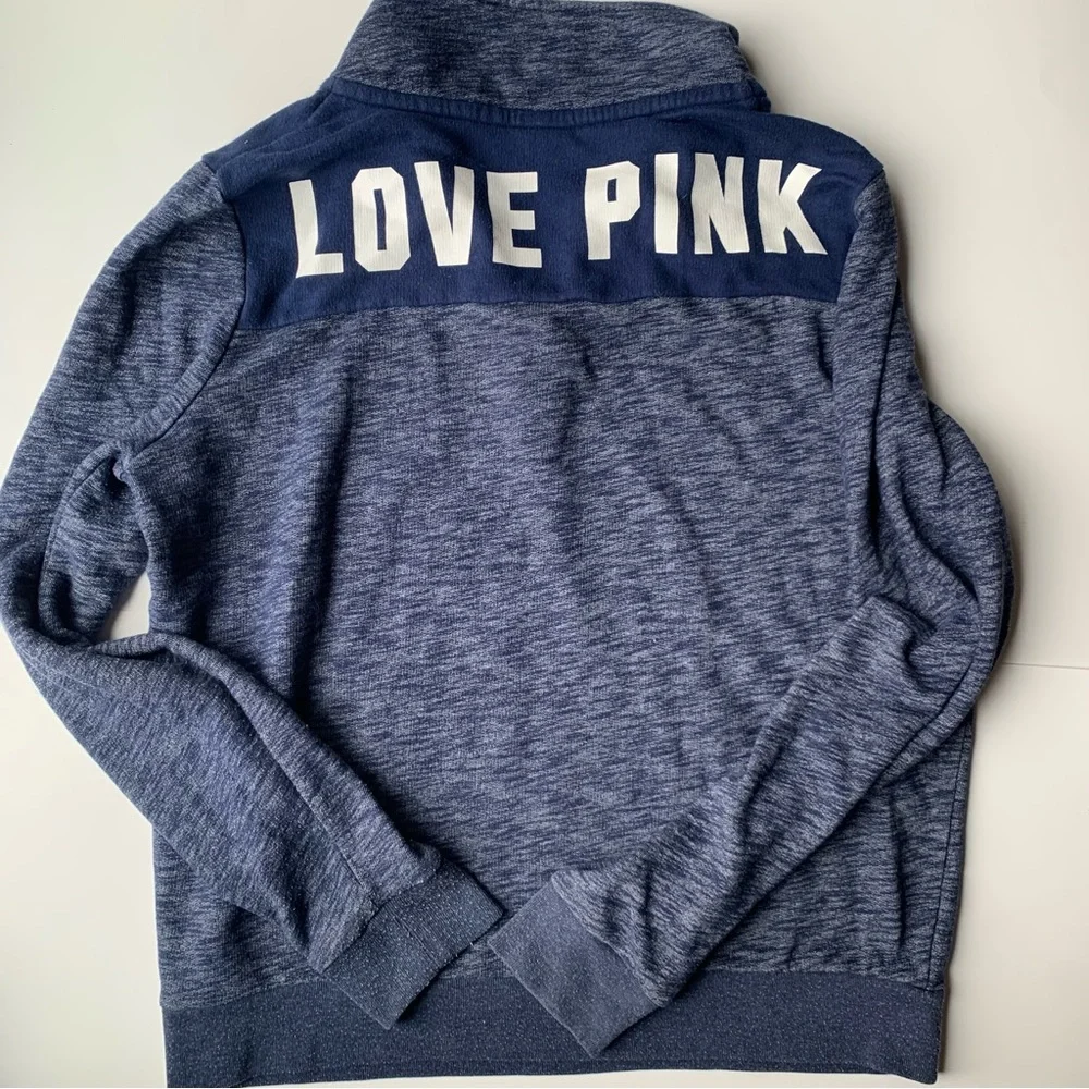 Victoria Secret PINK Hoodie with Kangaroo Pouch Size Medium Blue - Picture 6 of 6
